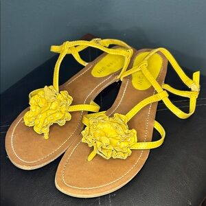 Madden Girl Yellow Strappy Sandals